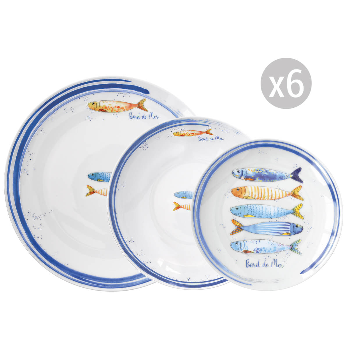 Set Piatti 18 PEZZI - Bord de Mer - Easy Life
