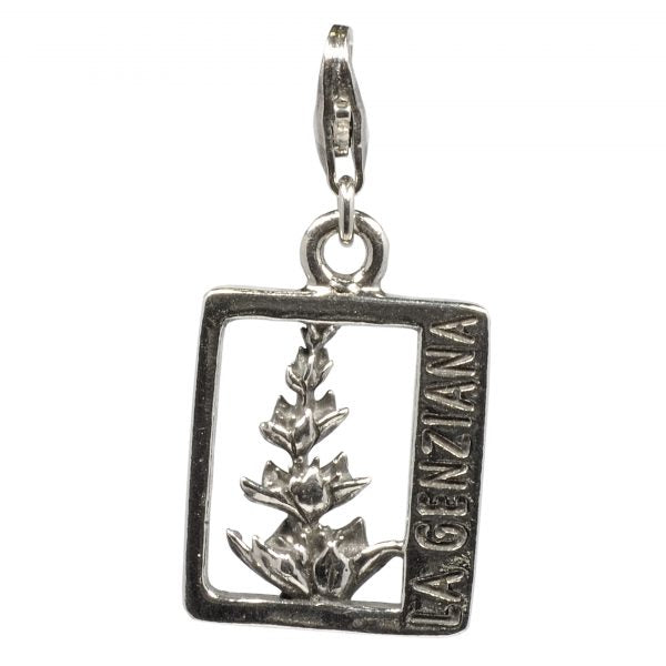 Ciondolo I love Abruzzo in agento Genziana