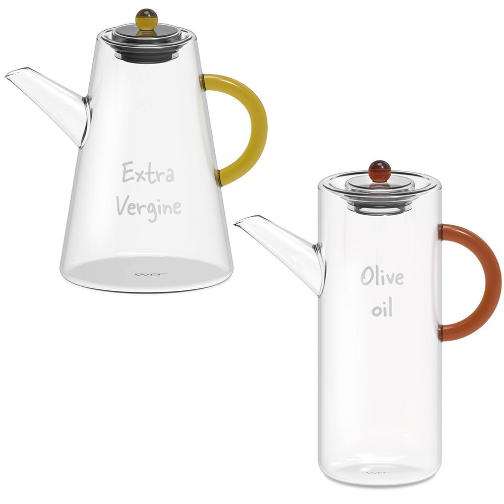 Oliera in vetro Borosilicato Capacità 500ml Marrone