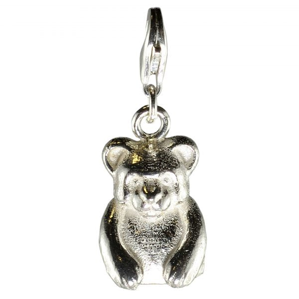 Ciondolo I Love Abruzzo in Argento Orsetto