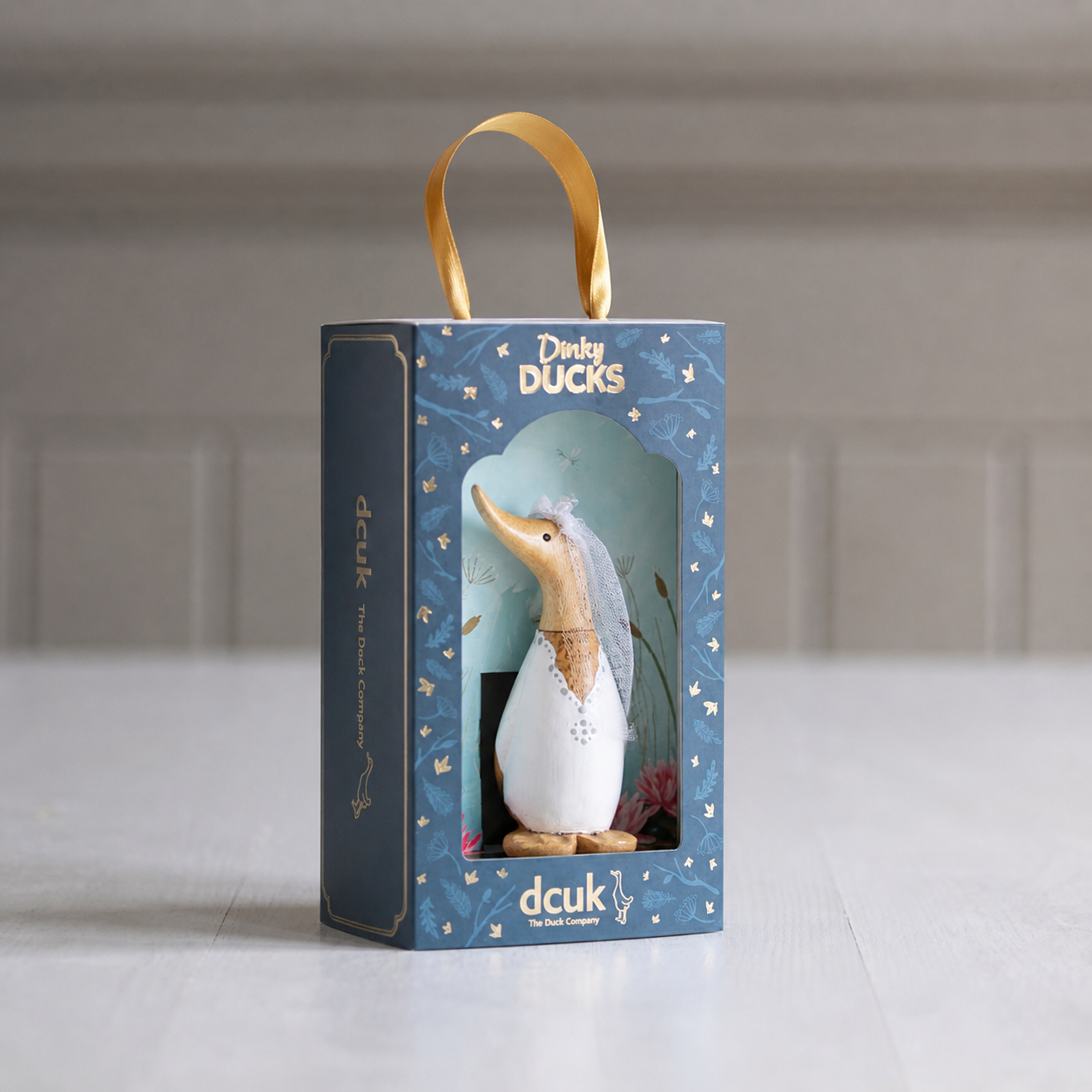 Dinky Duck Sposini con scatola da regalo - Dipinto a Mano 11 cm - Capitani Coraggiosi