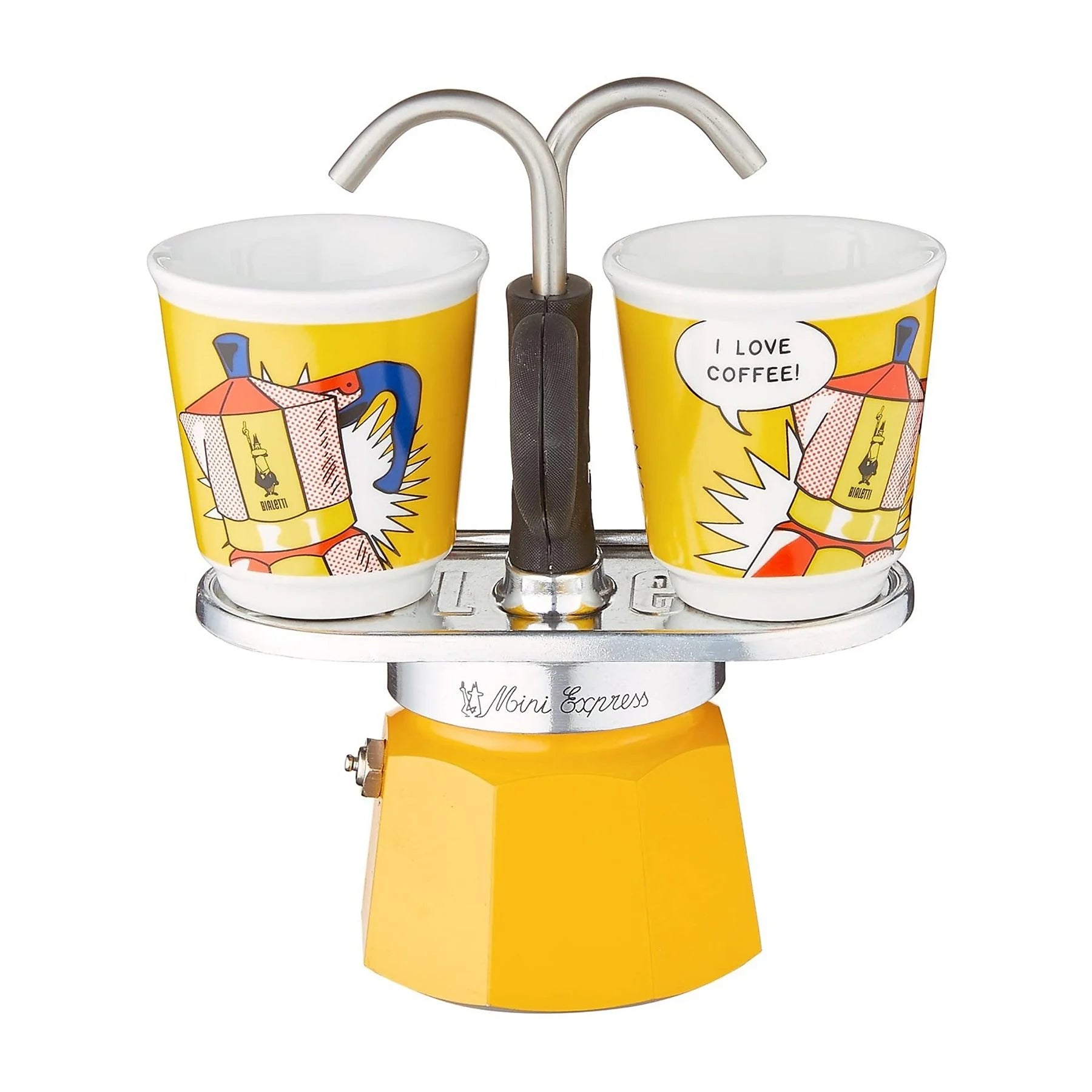 Set Mini 2 tazze Lichtenstein + 2 Bicchieri - Bialetti