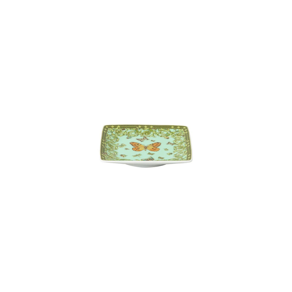 Coppetta Quadrata Le Jardin De Versace 30 Years Verde  12x12cm in Porcellana - Rosenthal Versace