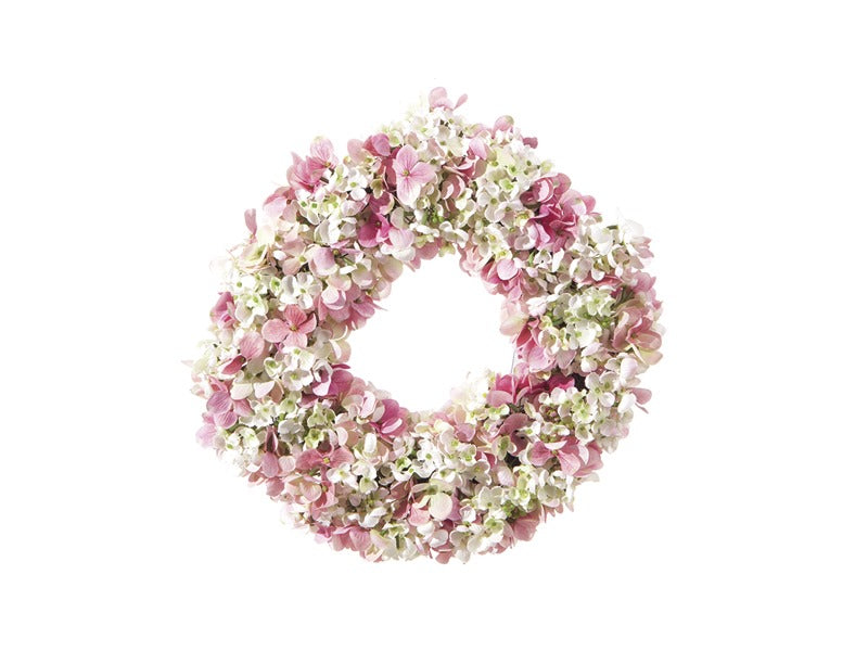 Ghirlanda fiori misti decorativa D.40cm Bruco
