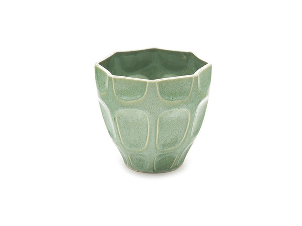 Vaso verde H.15cm Bruco