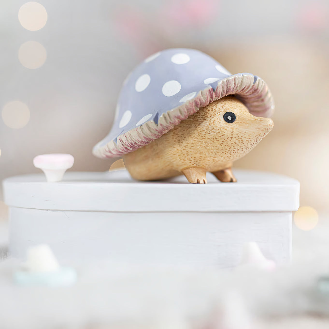 Porcospino del popolo dei funghi  - Toadstool Hedgies - Dipinto a Mano- Capitani Coraggiosi