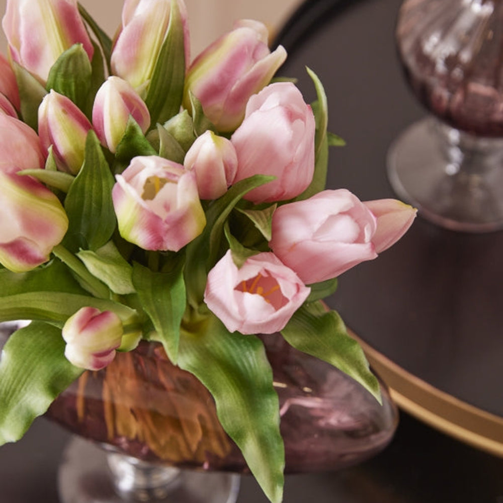 Bouquet 5 Tulipani Olis Ass. H 28 Cm Antique Pink 1 Pz- EDG