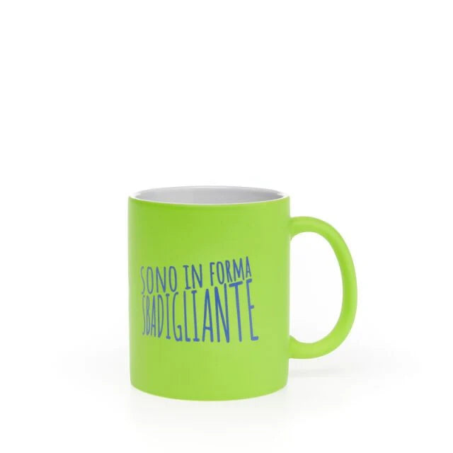 Mug in ceramica 32,5 cl verde opaco "Sbadigliante" - Più Forty