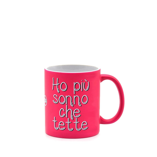 Mug in ceramica 32,5 cl fucsia opaco "Tette" - Più Forty