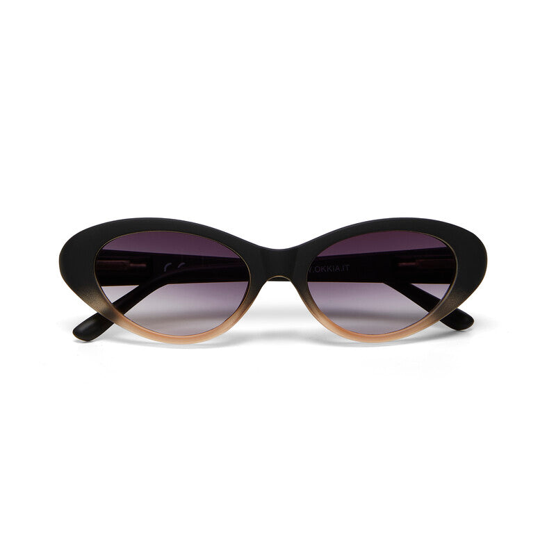 Occhiali da sole Cat Eye modello Lina neri e rosa - Più Forty