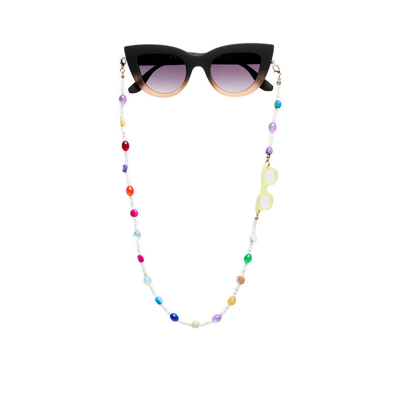 Collana bijoux per occhiali con palline miste multicolor CM - Più Forty