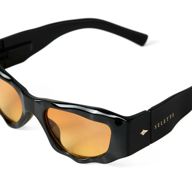 Occhiali da sole Seletti x OKKIA Colorado neri con lenti gialle - Più Forty