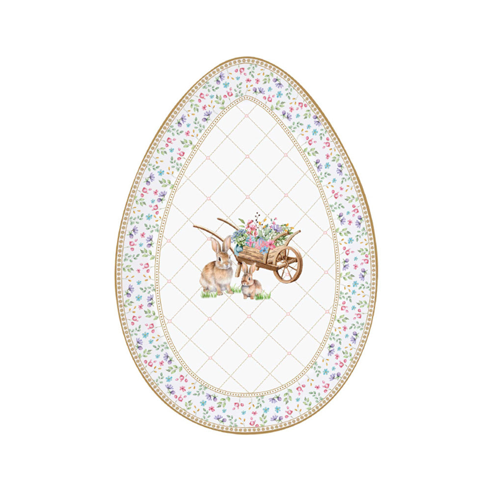 Vassoio ovale 30x21 cm in porcellana in color box - Spring Bloom - Easy Life