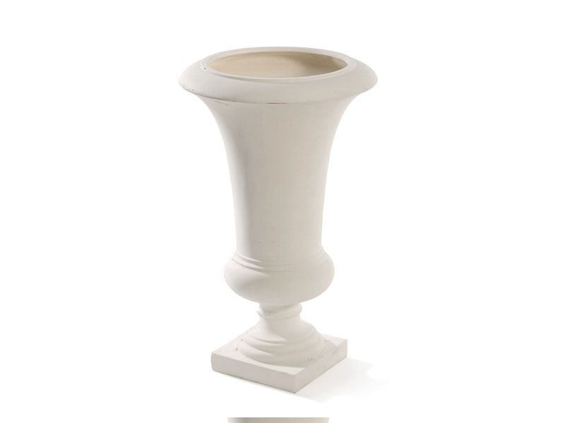 Vaso bianco in ceramica bianca H.80cm Bruco