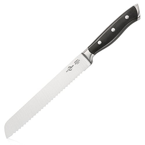 Coltello da pane PRIMUS | lama 20 cm | lama in acciaio temprato con lama ondulata | robusto e resistente alla corrosione | manici ergonomici in plastica | coltello da pane ideale per pane Küchenprofi
