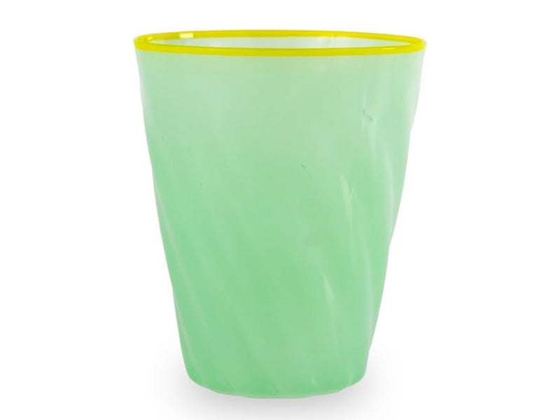 Set 4 bicchieri in vetro con bordi colorati. Capacità 200ml WD Lifestyle