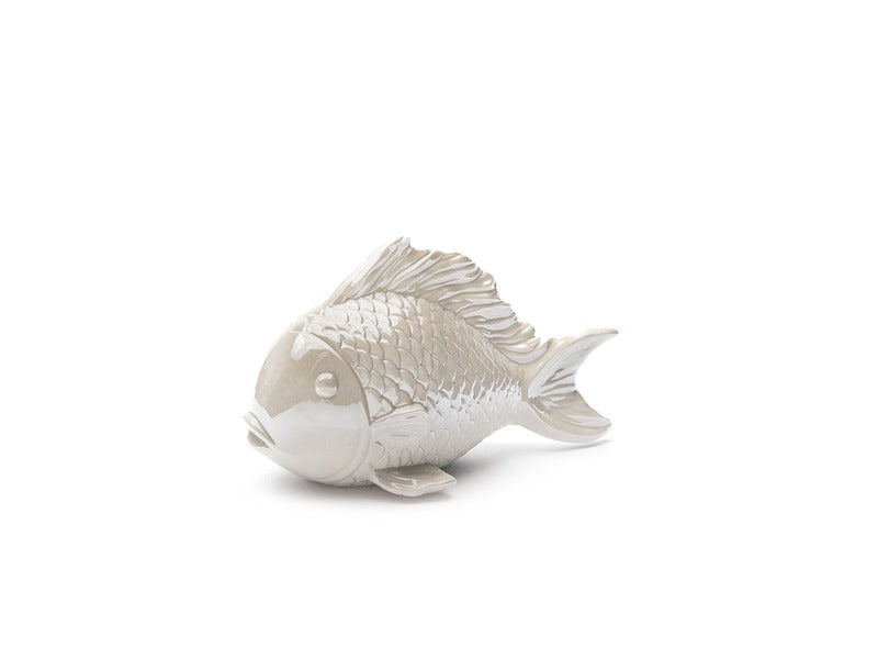 Pesce bianco perla decorativo Bruco