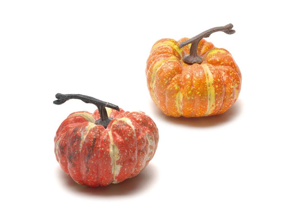 Zucca decorativa in plastica H.14.5cm Bruco