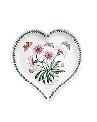 Portmeirion - Piatto da giardino botanico a forma di cuore, 9 x 8 cm, singolo