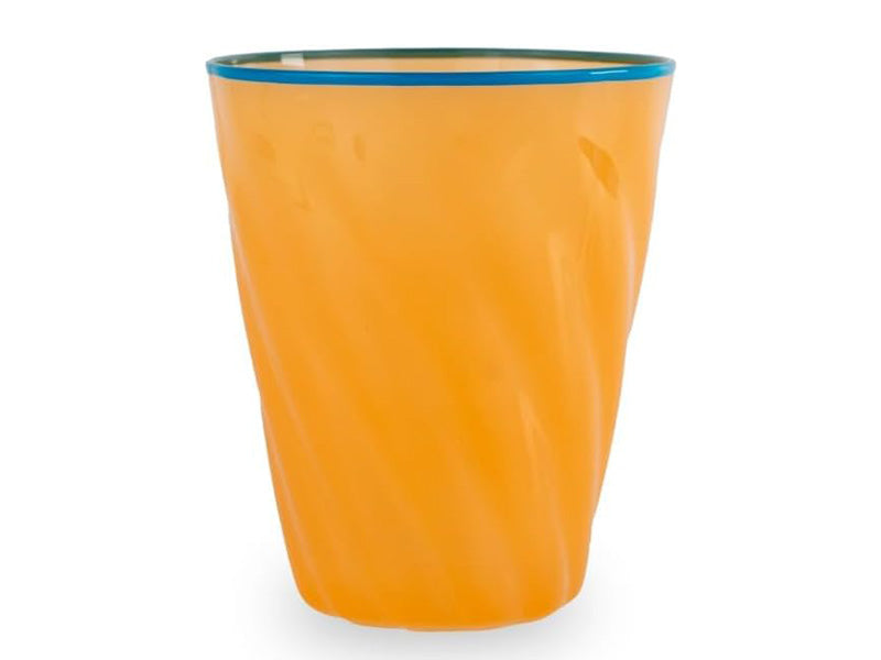 Set 4 bicchieri in vetro con bordi colorati. Capacità 200ml WD Lifestyle
