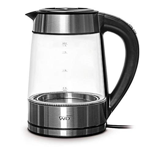 WD LIFESTYLE BOLLITORE ELETTRICO BOROSILICATO CON LUCI LED ACCESSORI CUCINA