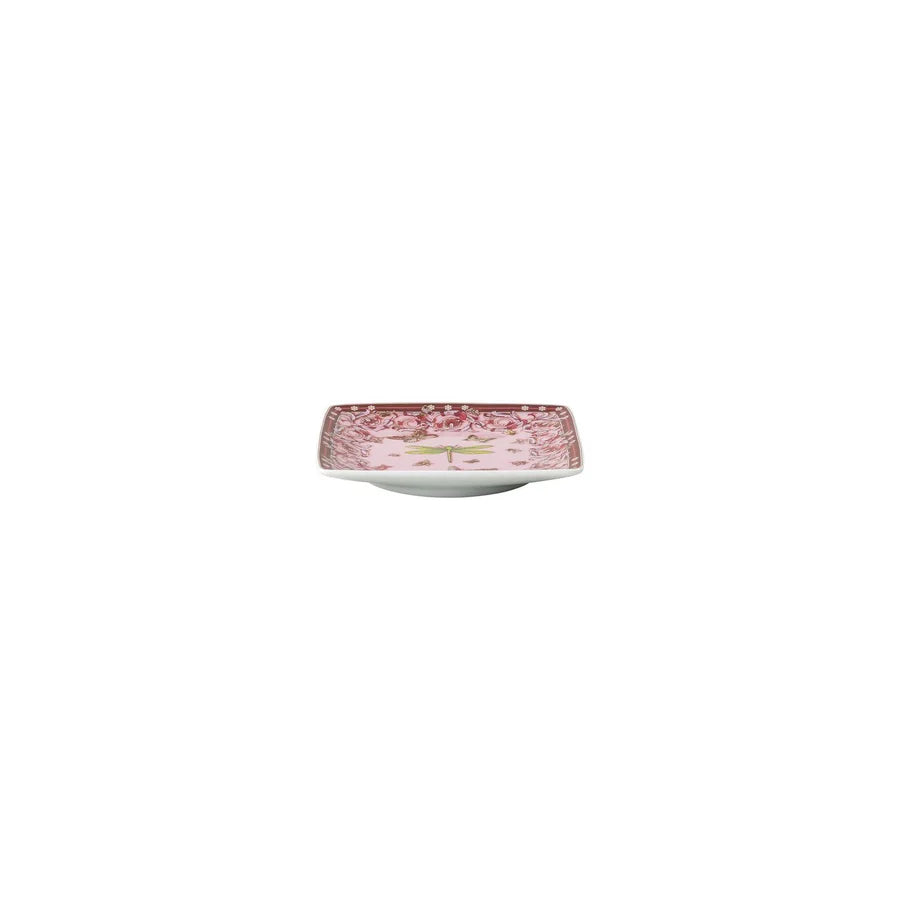 Coppetta Quadrata Le Jardin De Versace 30 Years Rosa  12x12cm in Porcellana - Rosenthal Versace