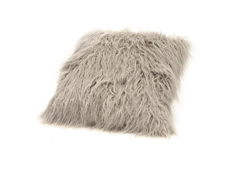 Cuscino peloso grigio 45x45cm Bruco