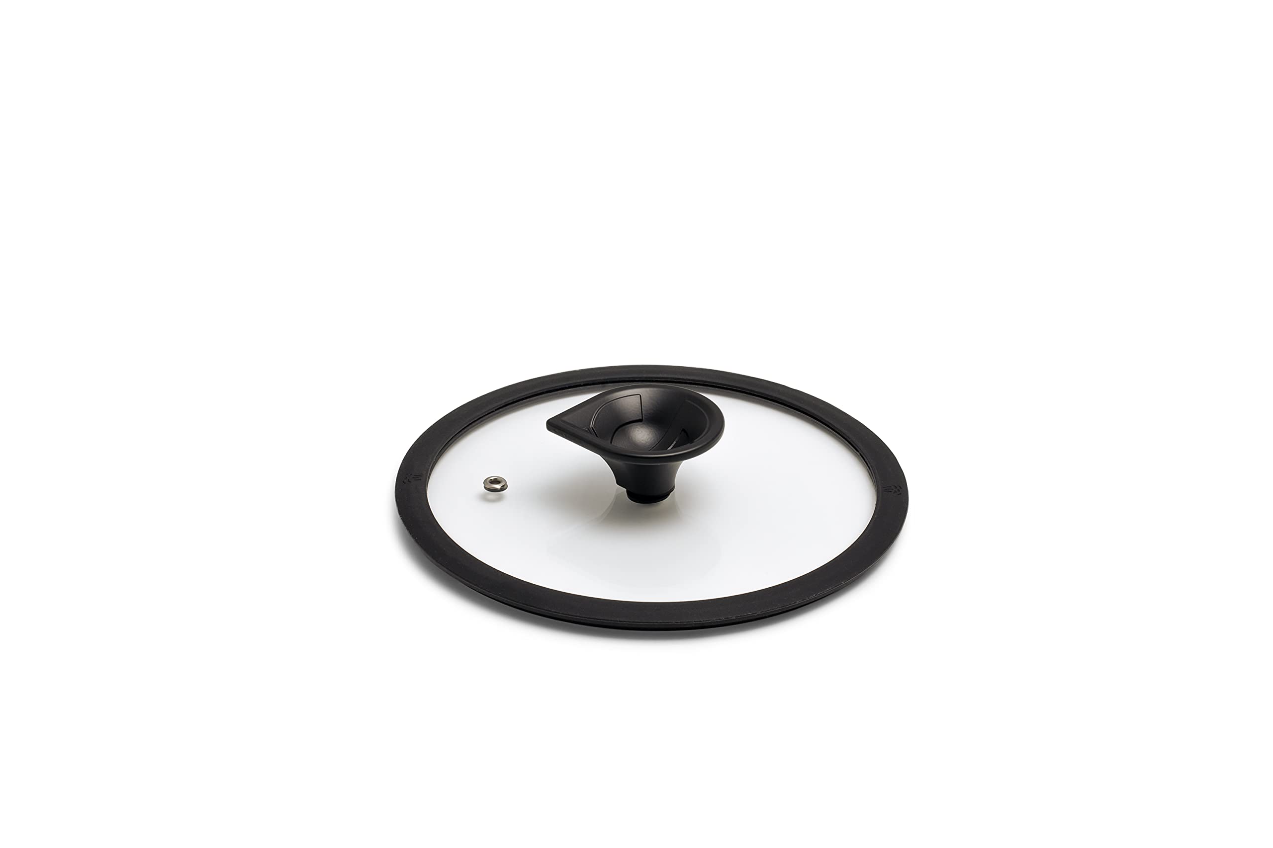 Coperchio 20 Vetro Temperato Con Pomello In Alluminio E Silicone Luchetti