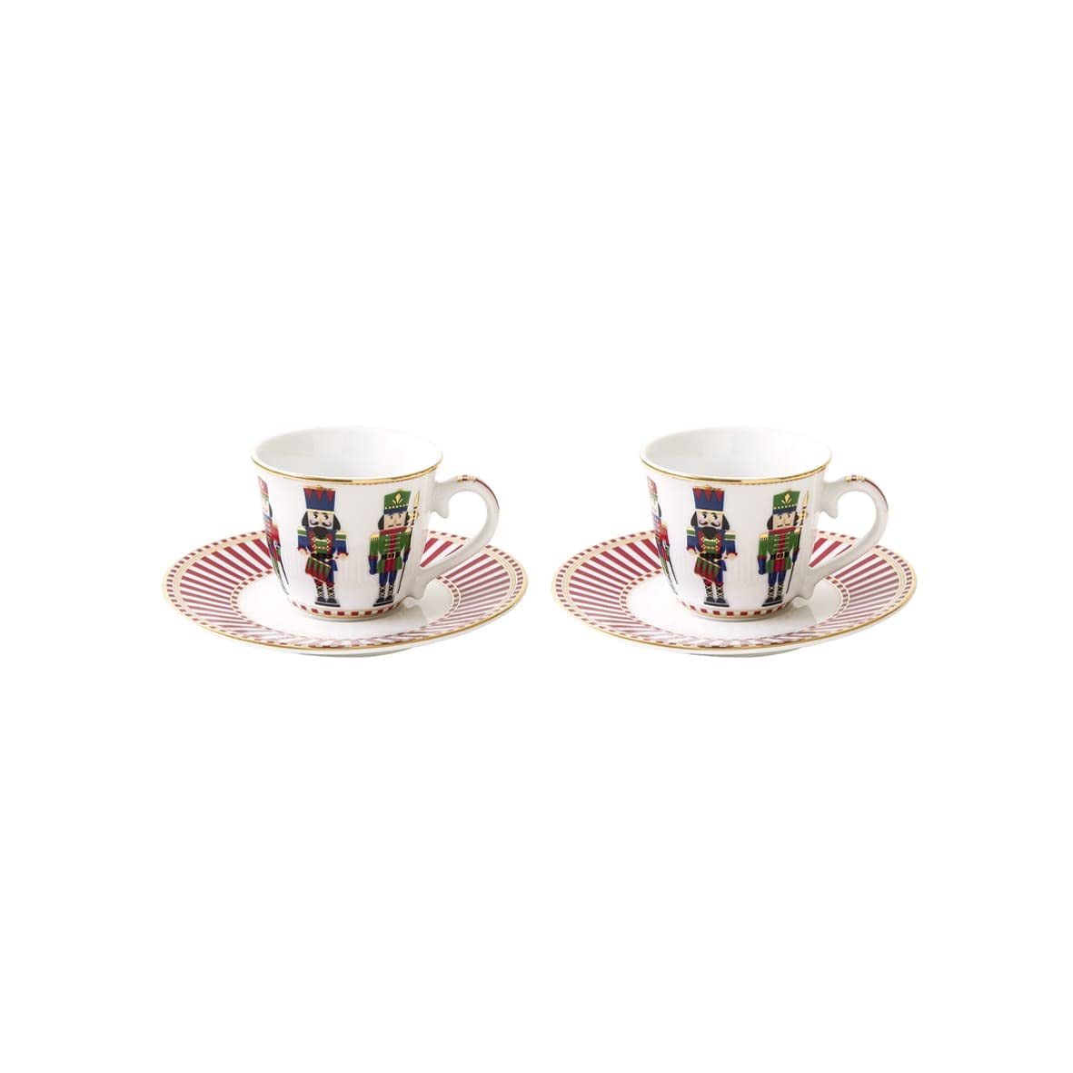 Set 2 tazzine Caffe con piattino NUTCRACKERS Easy Life