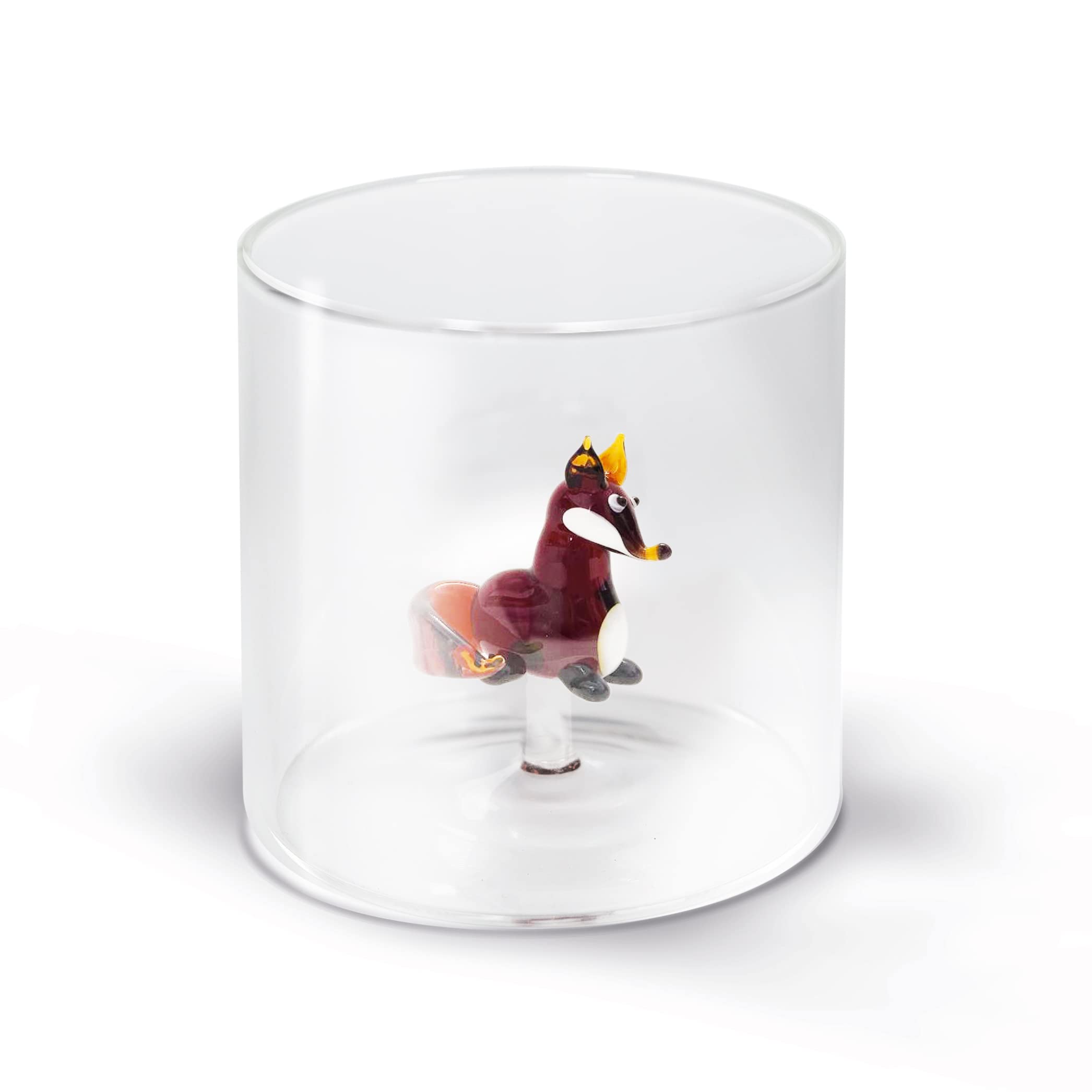 Bicchiere in vetro borosilicato in confezione regalo. Capacità: 250 ml Figurina: Volpe WD Lifestyle