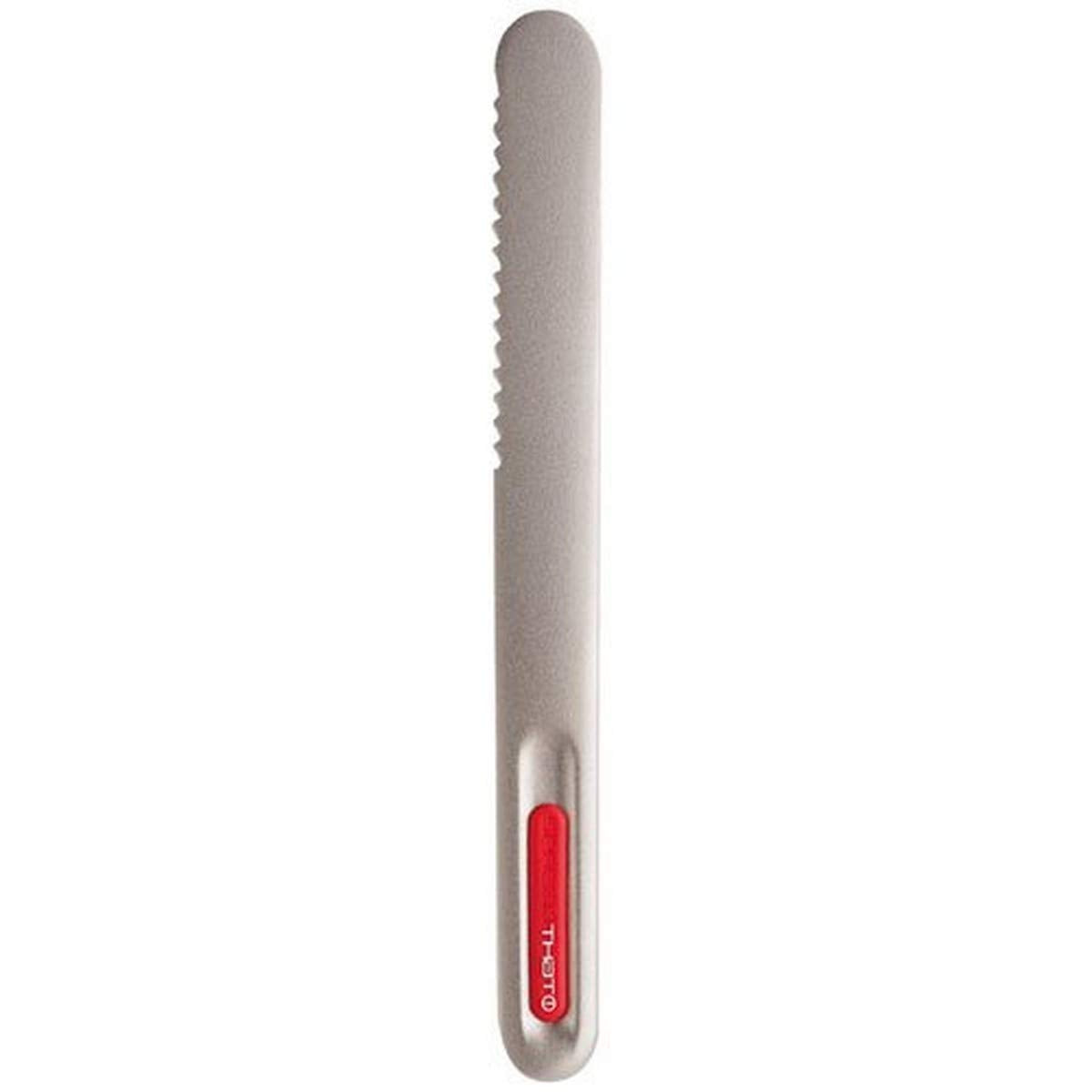 Coltello per Spalmare Qualsasi Crema Spalmabile, melamina, Rosso/Grigio, 17x3x1 cm, 12 unità That