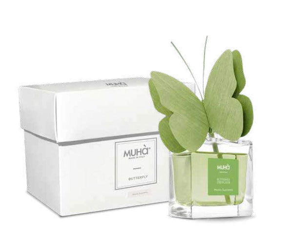 MUHA' Butterfly Farfalla profumatore diffusore Made in Italy per Ambienti 50 ml Mosto SUPREMO