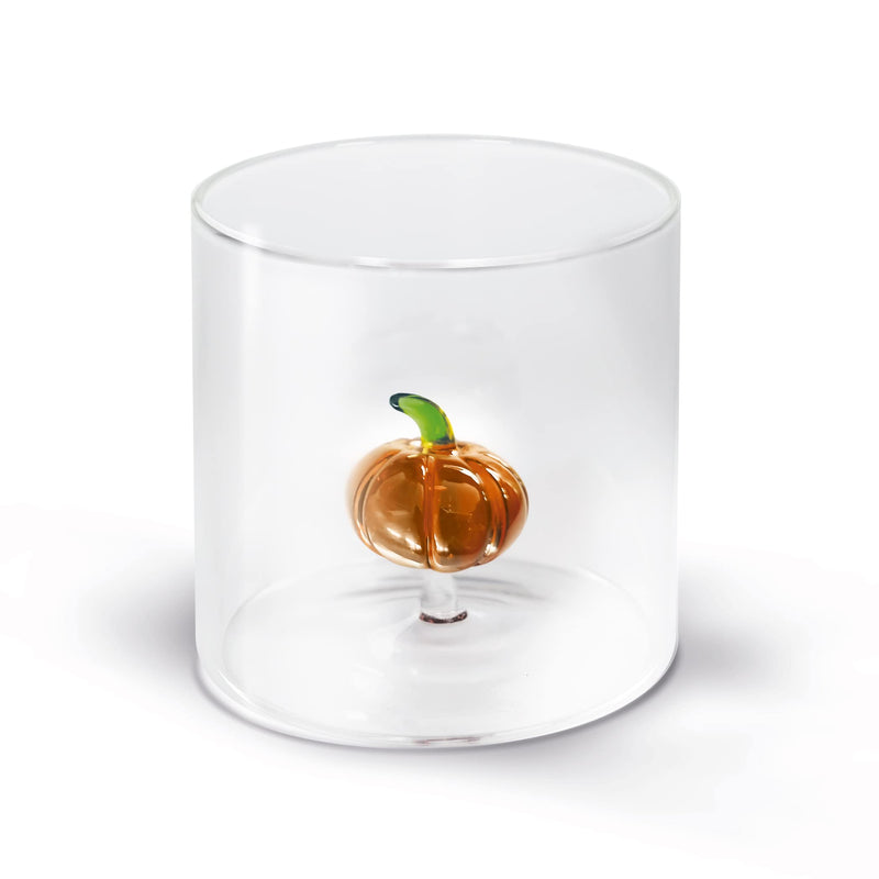 WD Lifestyle Bicchiere in vetro borosilicato in confezione regalo. Capacità: 250 ml Figura: Zucca