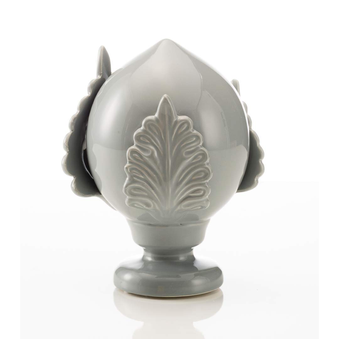 Pomo Pumo Pugliese 20cm Decorazione Porcellana Grigio Perla Palais Royal