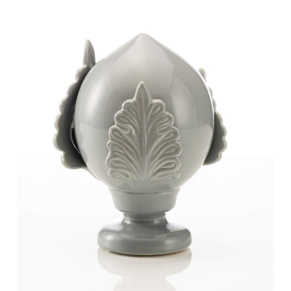 PALAIS ROYAL Pomo Pumo Pugliese 20cm Decorazione Porcellana Grigio Perla