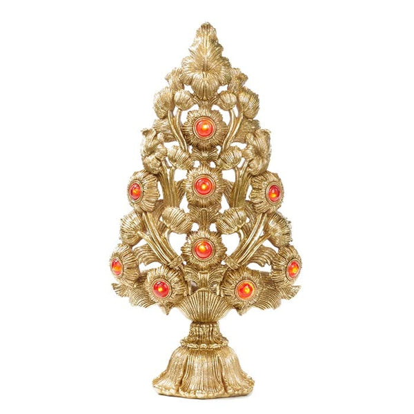 Goodwill Albero di Natale in resina gioiello 63,5 cm rifinito con resina color oro