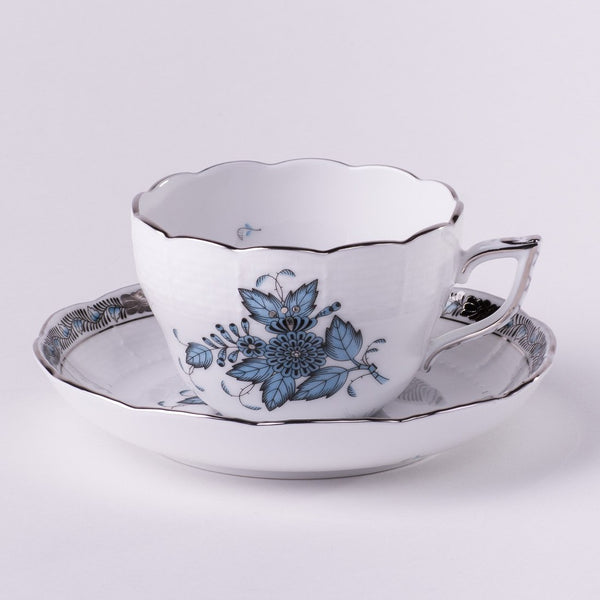 Tazza da tè o caffè con piattino – Herend Chinese bouquet 730 – 0-00 turchese