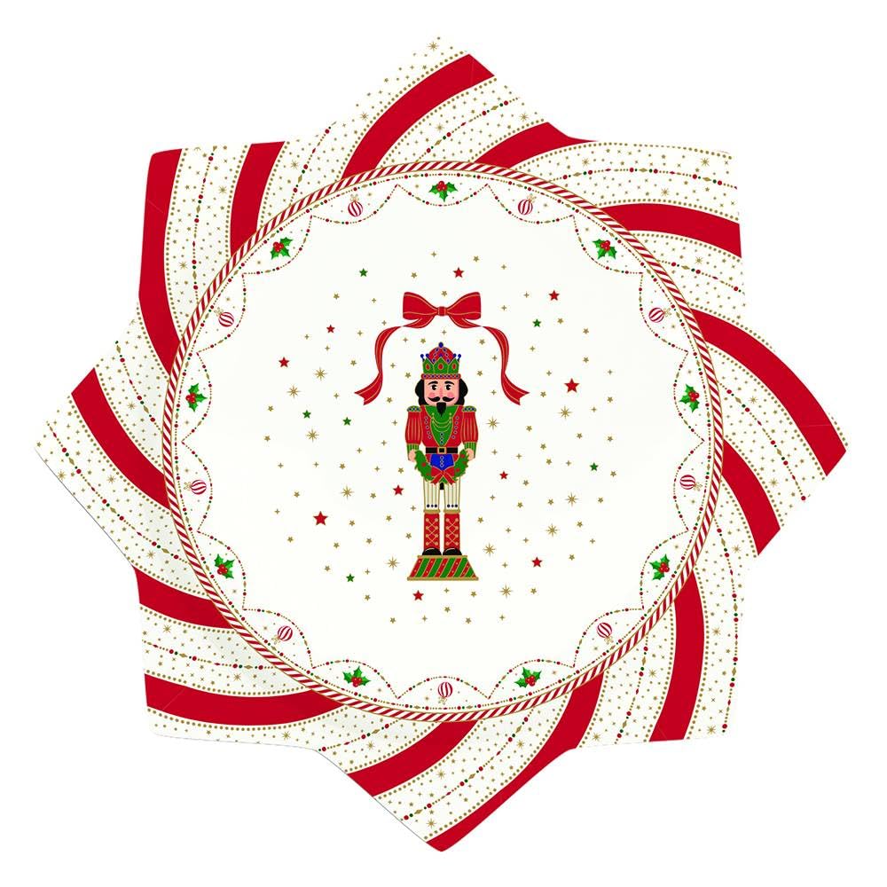 Nutcracker Twist Piatto Torta da Portata 32cm Porcellana Tavola di Natale Easy Life