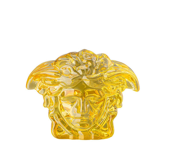 Versace fermacarte "Medusa lumiere Amber " ambra h 10cm 13x8