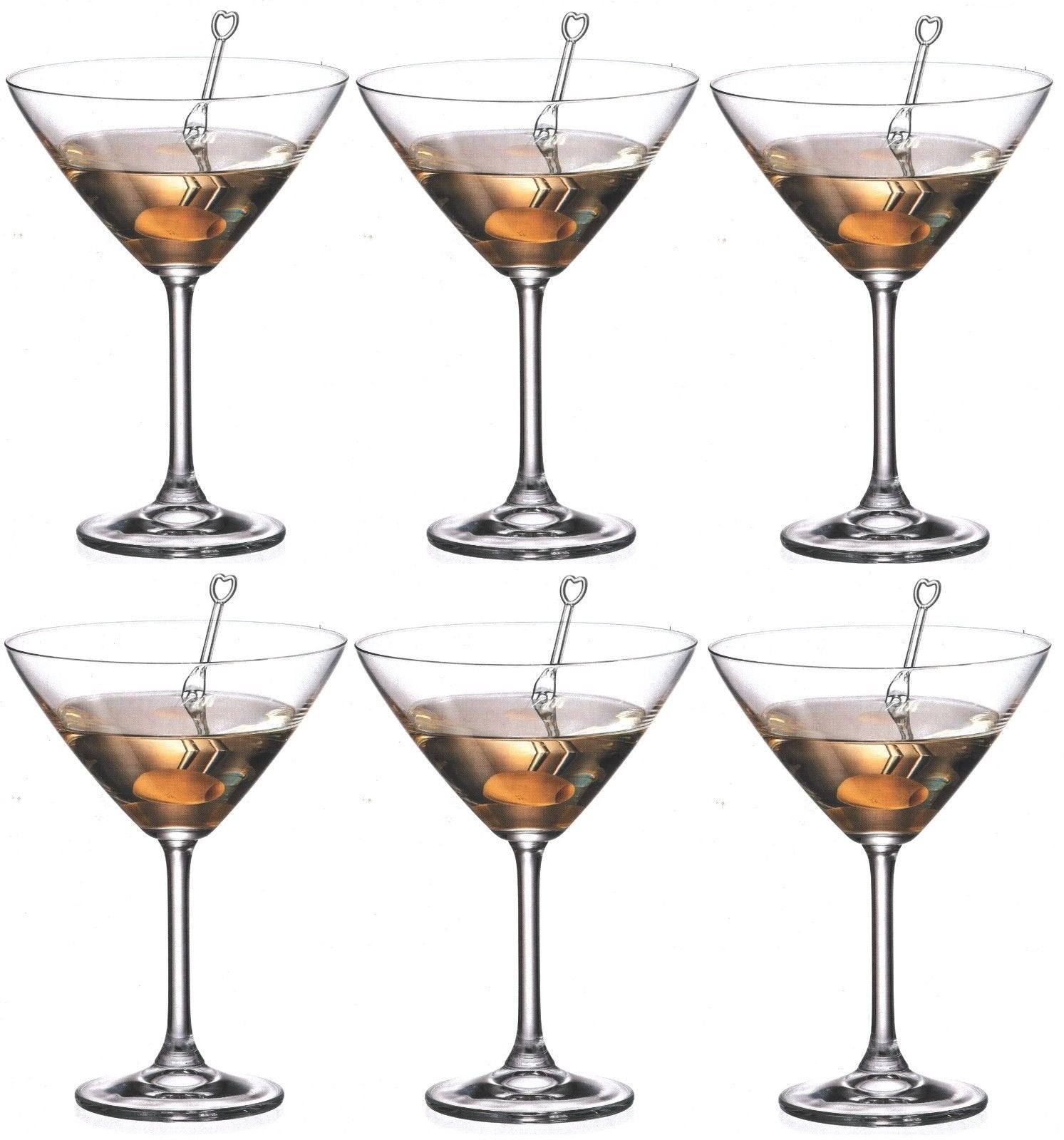 Set di 6 bicchieri da Martini Crystalite Bohemia in cristallo Colibri da cocktail da 280 ml  Bohemia Crystal