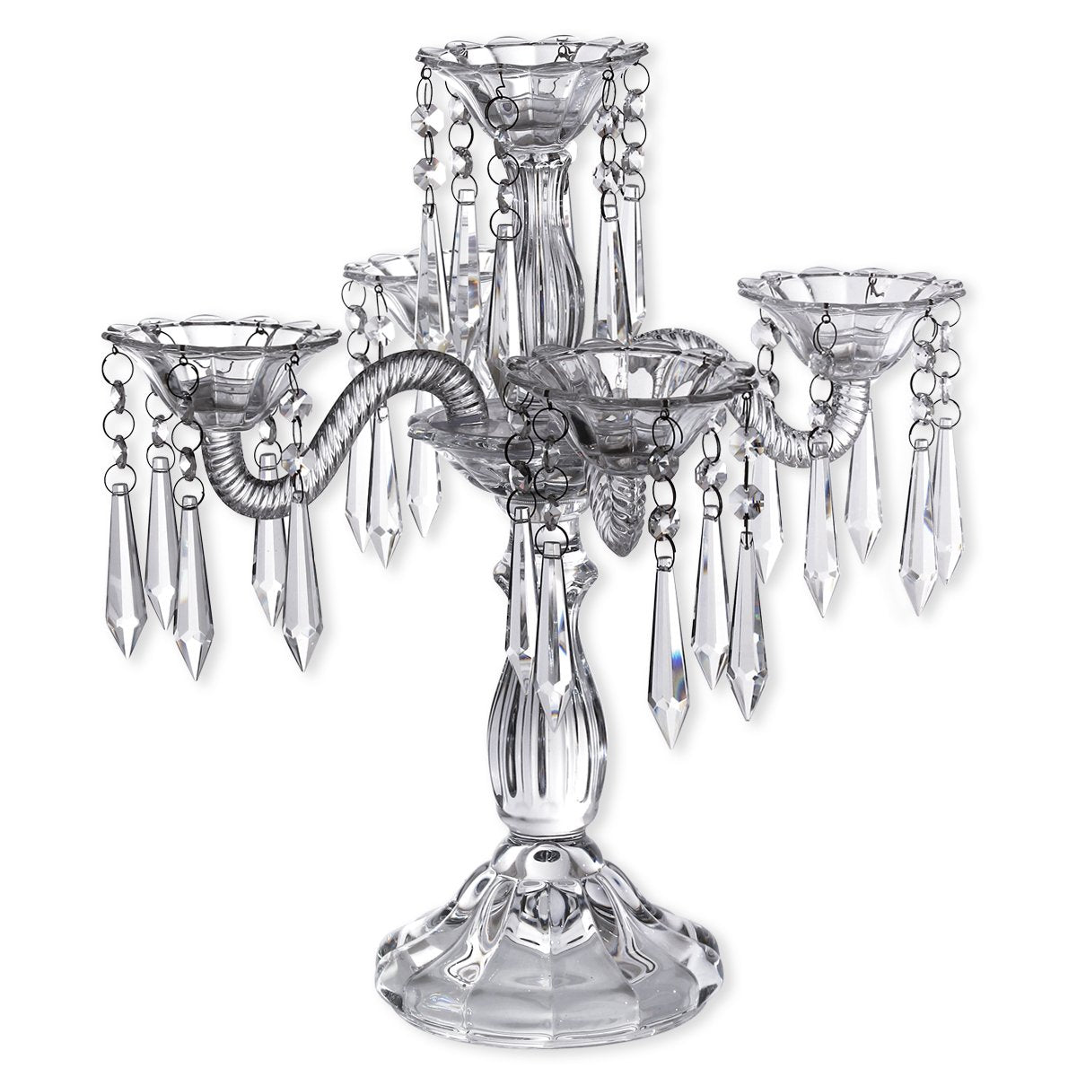 Candeliere Tulip 5 fiamme in cristallo Bohemia H42x40 cm  Bohemia Crystal