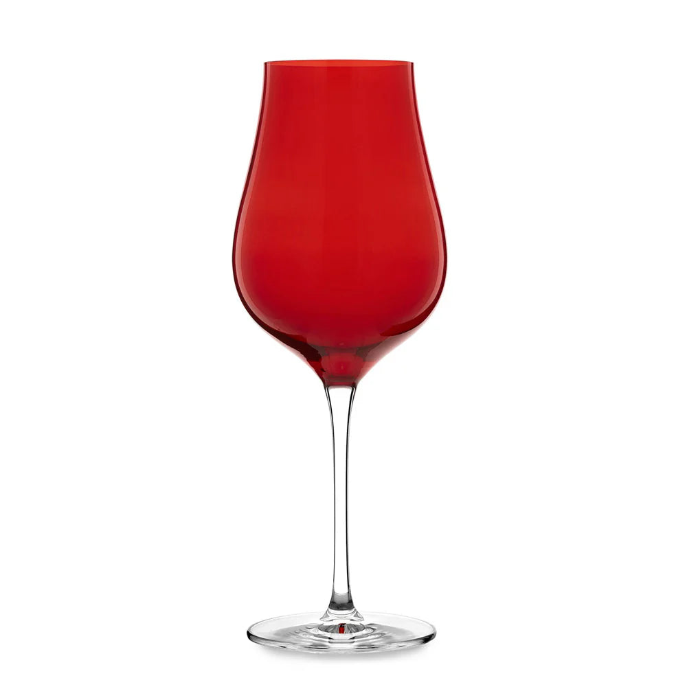 Set da 6 Calici di Vino Bianco Ml.500 Collezione Limosa Rosso - Fade