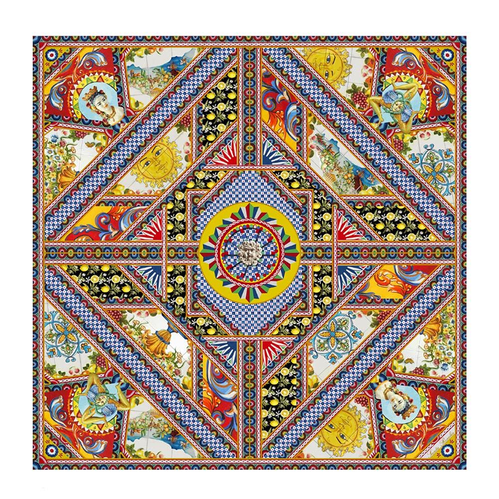 FOULARD SETA SANTA ROSALIA 55x55 cm 100% seta Palais Royal