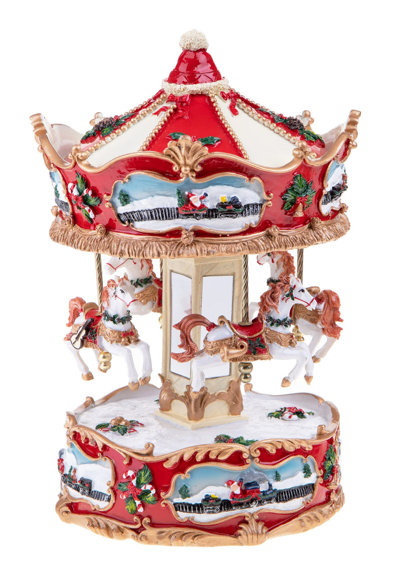 Bianchi Dino -Pezzi 1-Carosello Natale con musica -17x24,5x17cm-Colore Multicolore