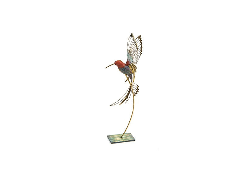 Decoro colibrì in metallo H.85cm Bruco