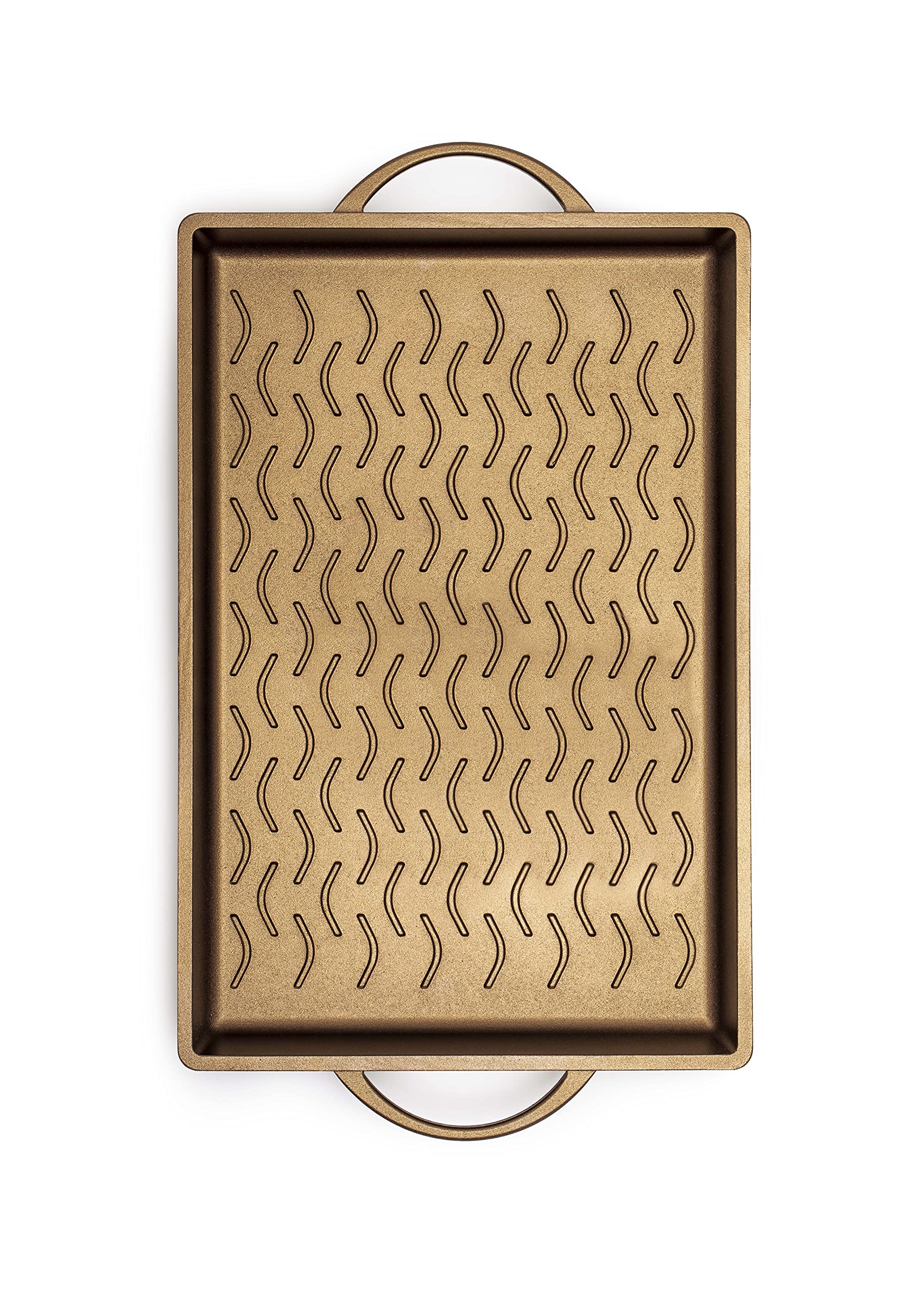 Piastra Antiaderente Professionale per Induzione. Bistecchiera In Alluminio Antigraffio Rettangolare 25x35. Griglia Per Cucinare Anche In Forno. Luchetti