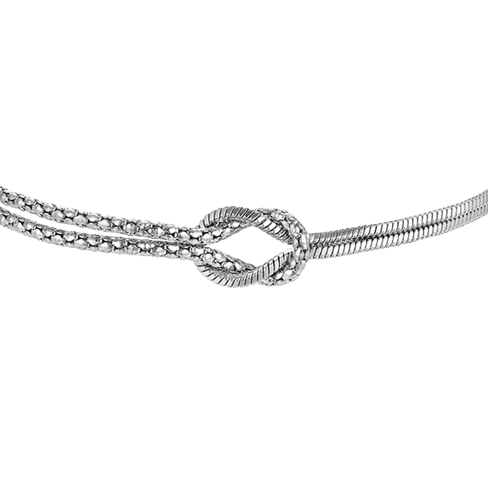 Bracciale donna in acciaio con nodo - Luca Barra