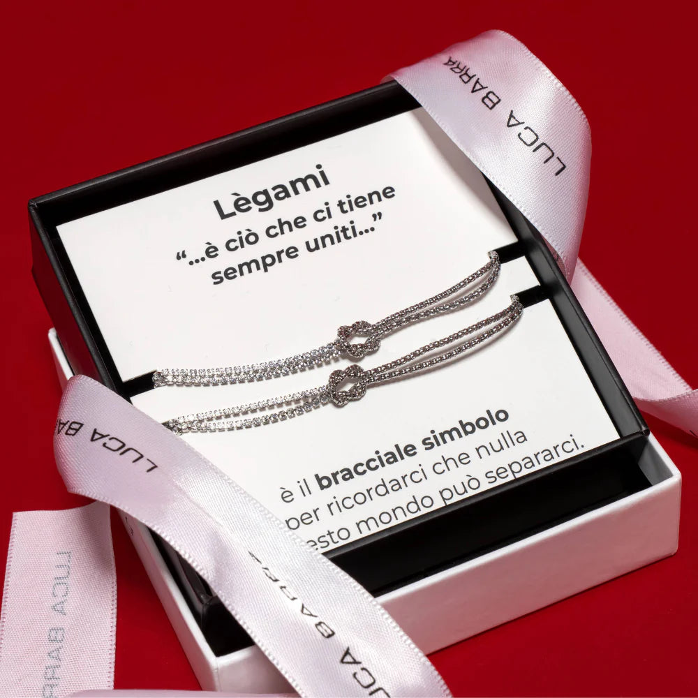 Bracciale donna in acciaio IP Gold con nodo - Luca Barra
