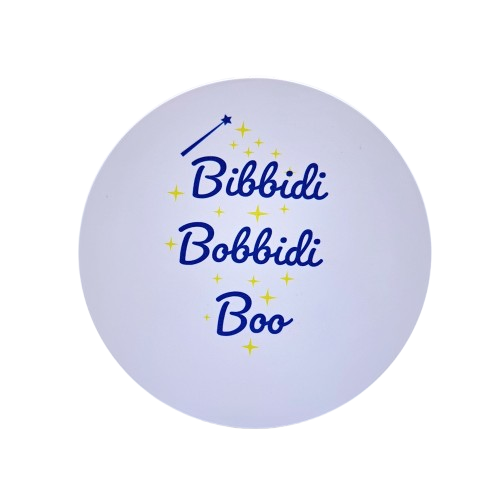 Specchio richiudibile rotondo portatile con LED bianco "Bibbidi Bobbidi Boo" - Più Forty
