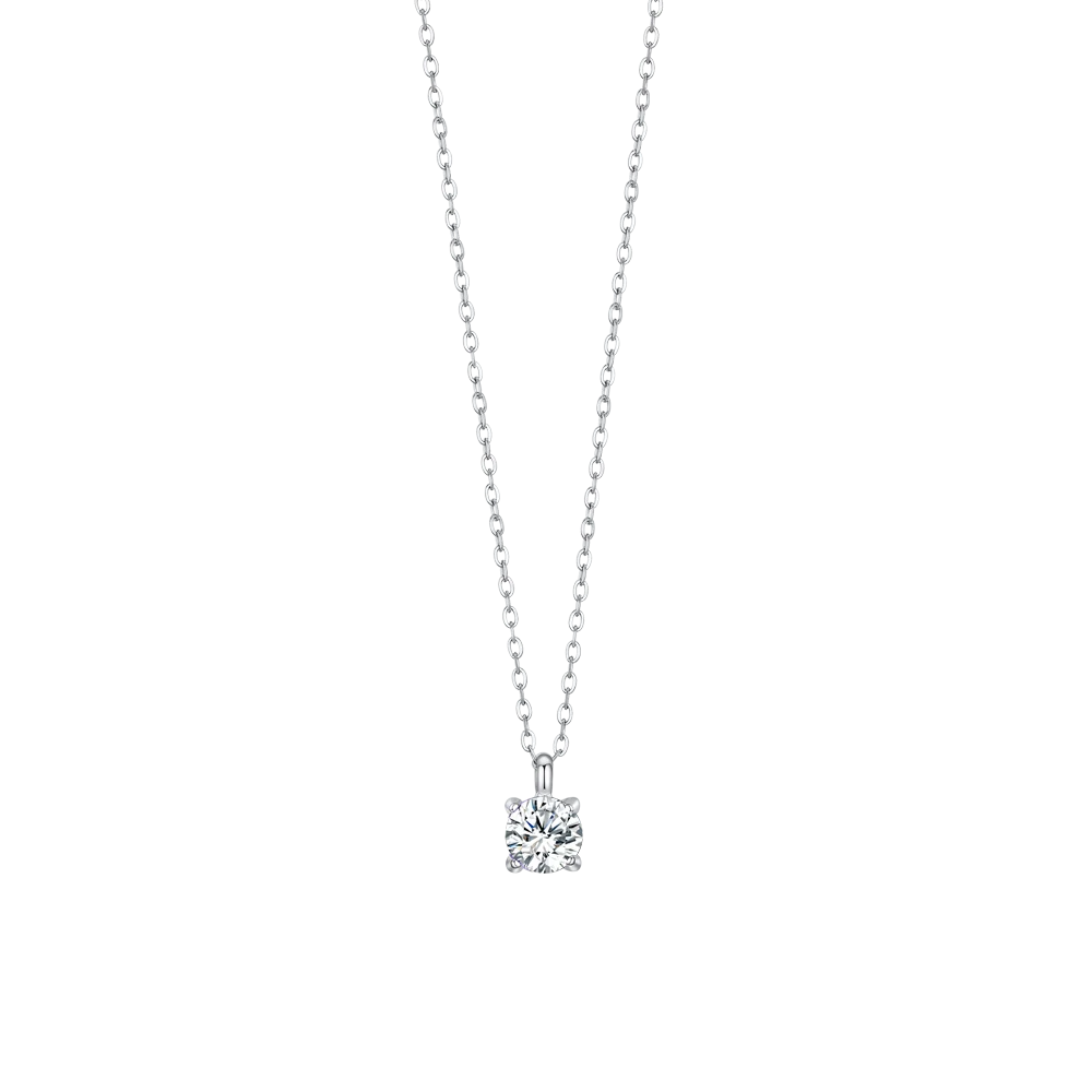 Collana punto luce donna in acciaio con zircone - Luca Barra